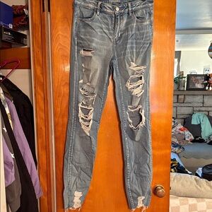 American Eagle Outfitters Distressed Denim Skinny Jeans